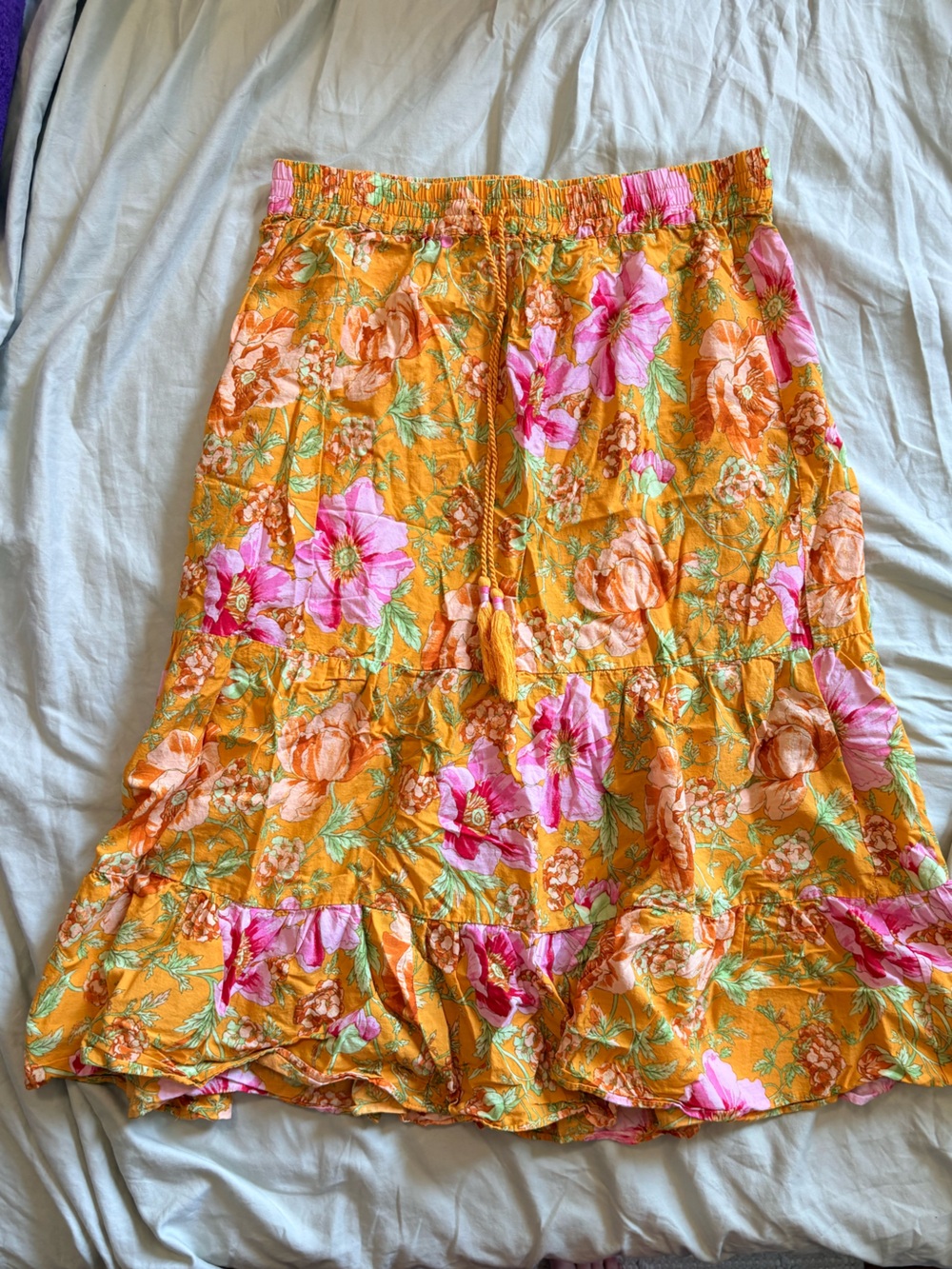Boho Floral midi Skirt